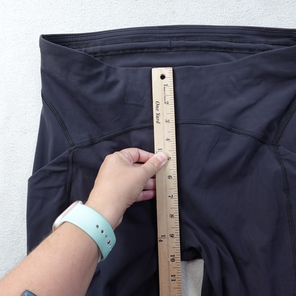 Lululemon Power Thru High Rise Tight 25 Womens 10 Black Pocket Yoga Gym Stretch - Picture 9 of 12